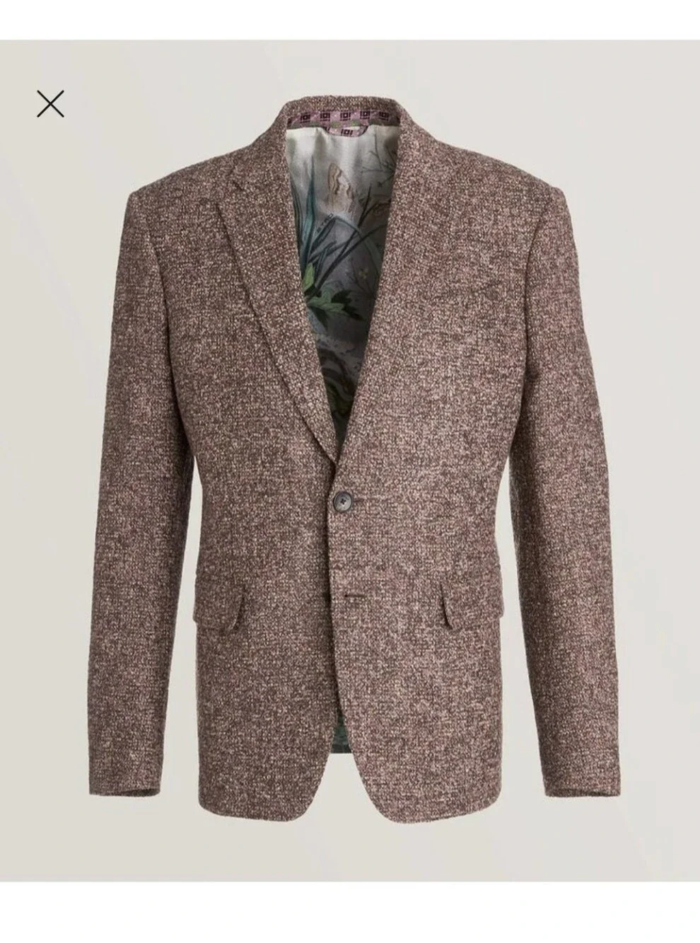 Etro Men's Textured Brown Wool Blend Tweed Sport Jacket Full Lining_1